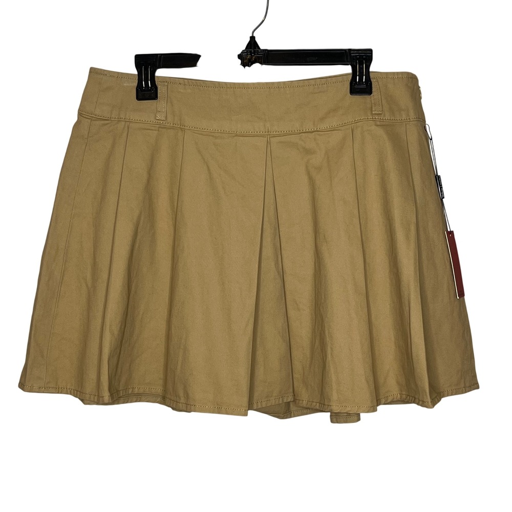 Disney x Forever 21 NEW Tan Pleated Mini Skater Skirt Size 0X Brown A Line